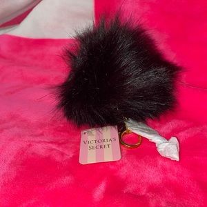 Victoria secret pompon keychain